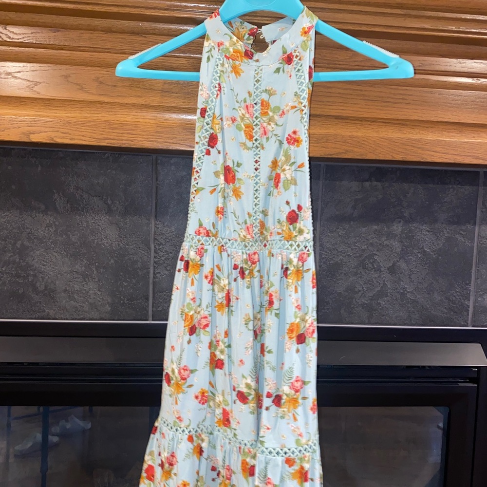 Backless Floral Dress